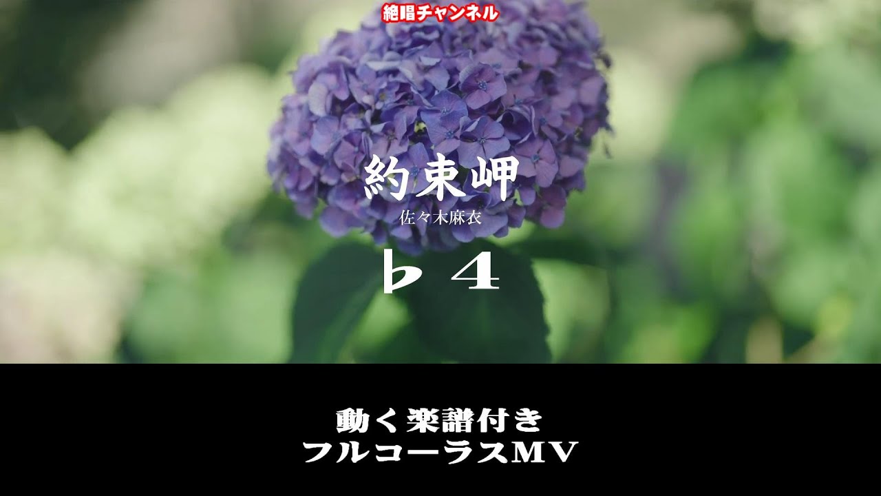佐々木麻衣 約束岬♭4 フルコーラスMV(動く楽譜付き)