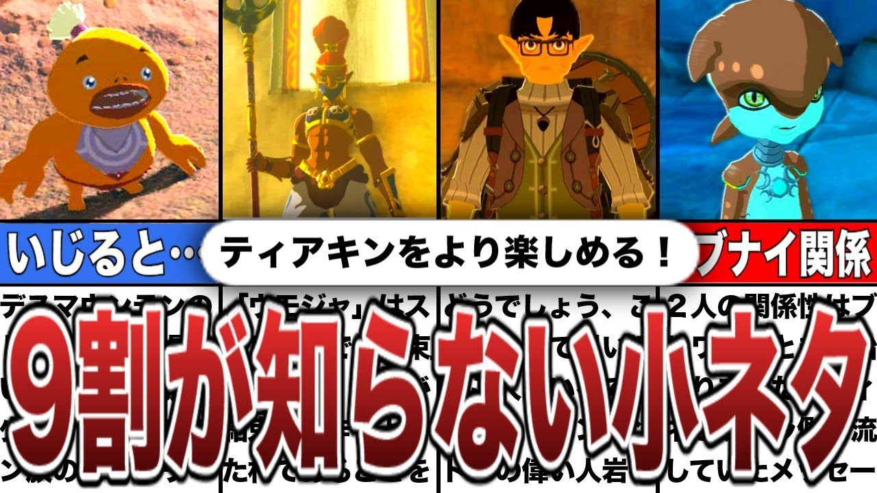 【ティアキン】9割のプレイヤーが知らないNPCに隠された小ネタ集【ゼルダの伝説ティアーズオブザキングダム/ティアキン】【ゆっくり解説】
