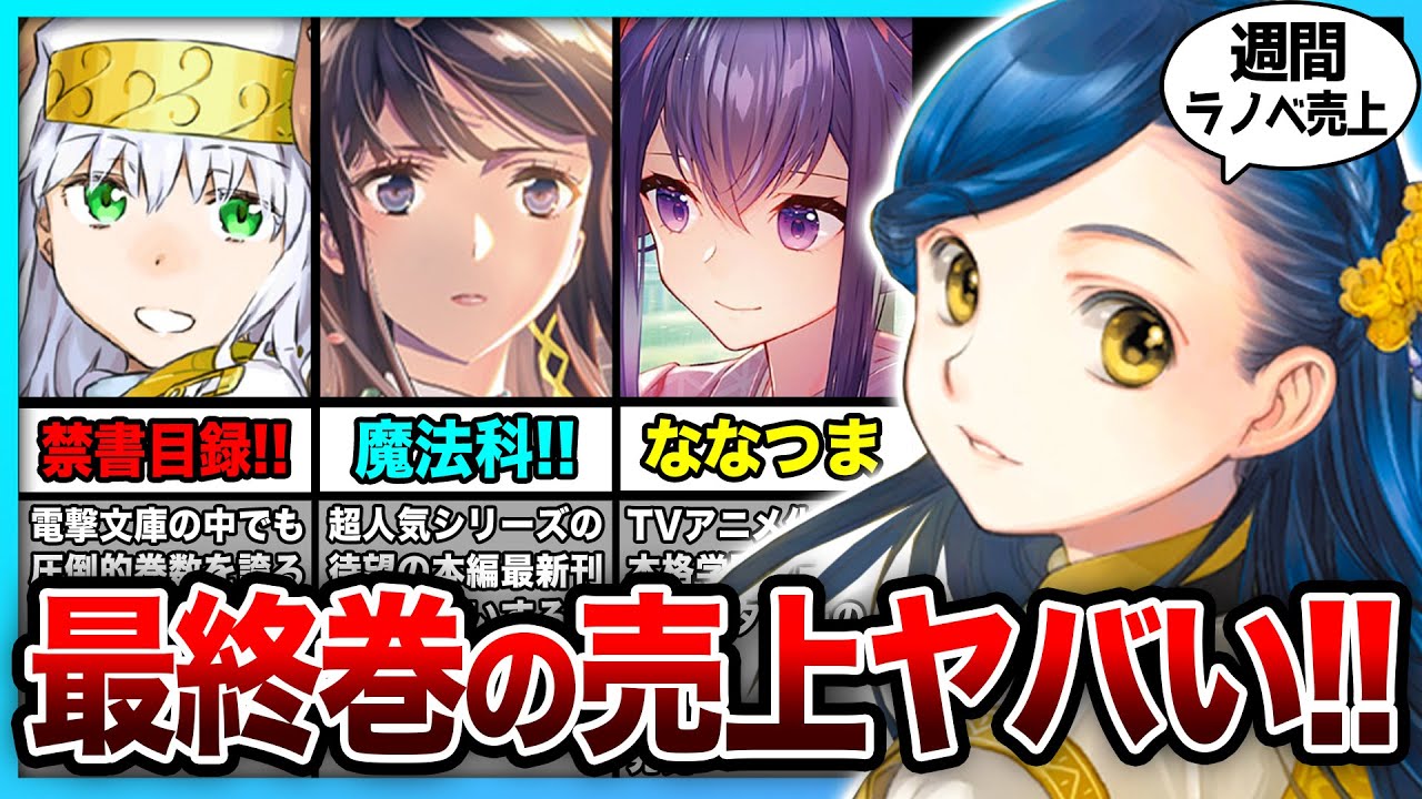 こんな売上ありえるの…!? 週間ラノベ売上ランキングTOP10‼ ついに完結「本好きの下剋上」登場!「魔法科高校」「禁書目録」など電撃文庫の人気作も大量発売で熱い!【2023年12月第2週】