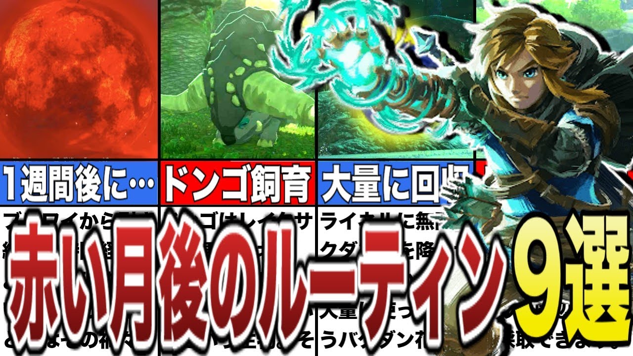【ティアキン】これ知らないとヤバい!赤い月後のルーティン9選【ゼルダの伝説ティアーズオブザキングダム/ティアキン】