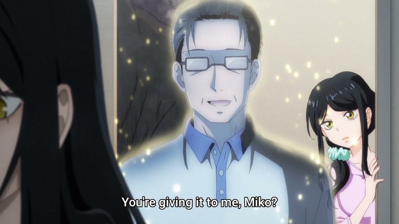 Miko gives Pudding to her late Father – Mieruko-chan 見える子ちゃん