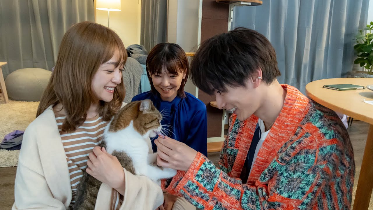 安達祐実×倉科カナ×渡邊圭祐、ネコ好き男女3人の共同生活/映画『三日月とネコ』予告編