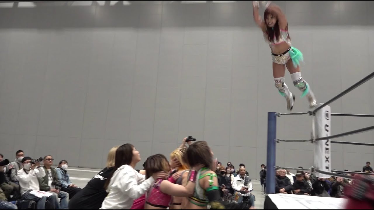 【スターダム】E neXus V vs God’s Eye!舞華&白川未奈&月山和香&ジーナ vs 朱里&MIRAI&壮麗亜美&八神蘭奈! -2.24群馬大会-【STARDOM】