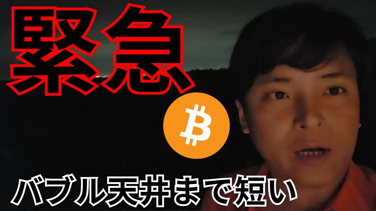 【緊急】仮想通貨 ビットコイン アルトコイン バブル天井まで短い、今の下落について