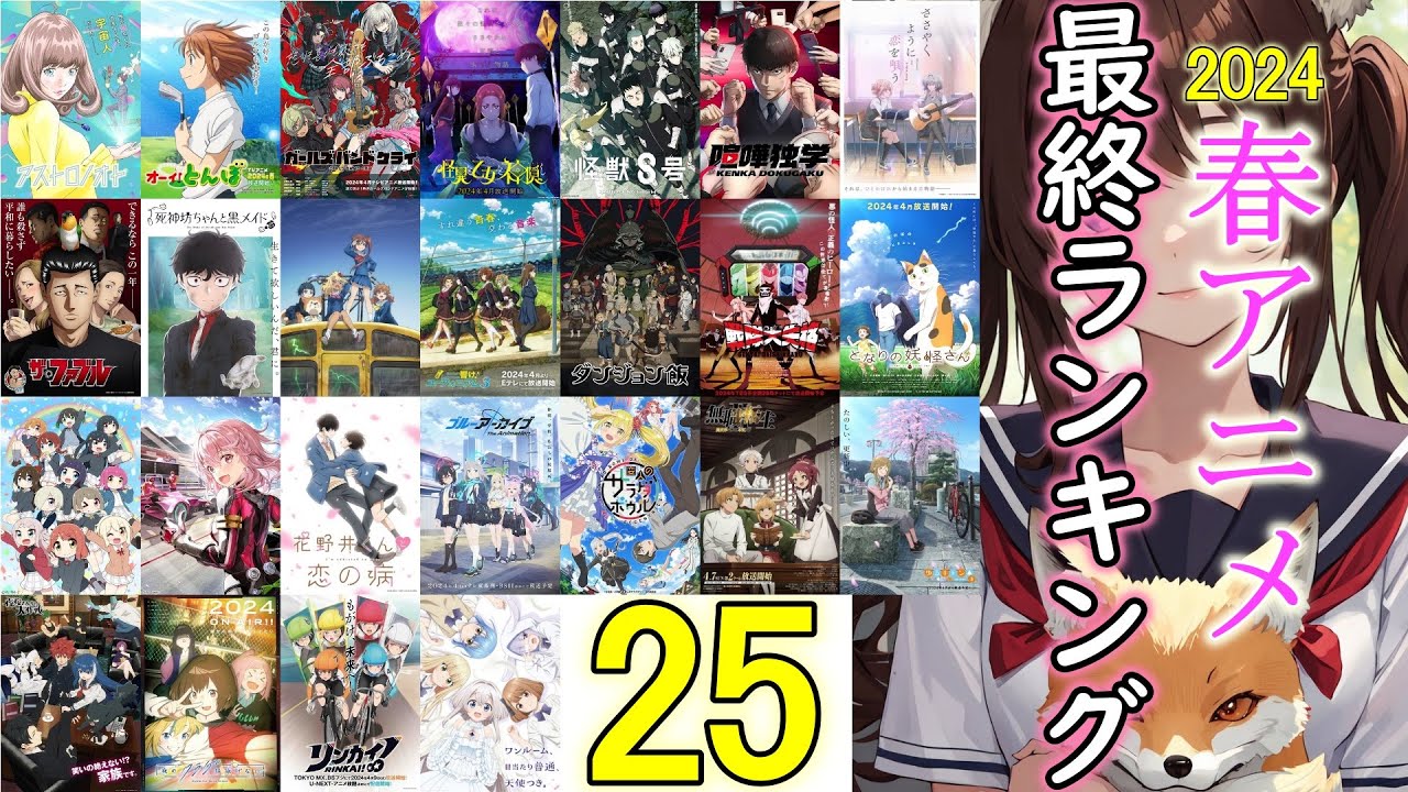 2024年春アニメ おれ的最終ランキング 25/アニメ 感想 考察 コラム