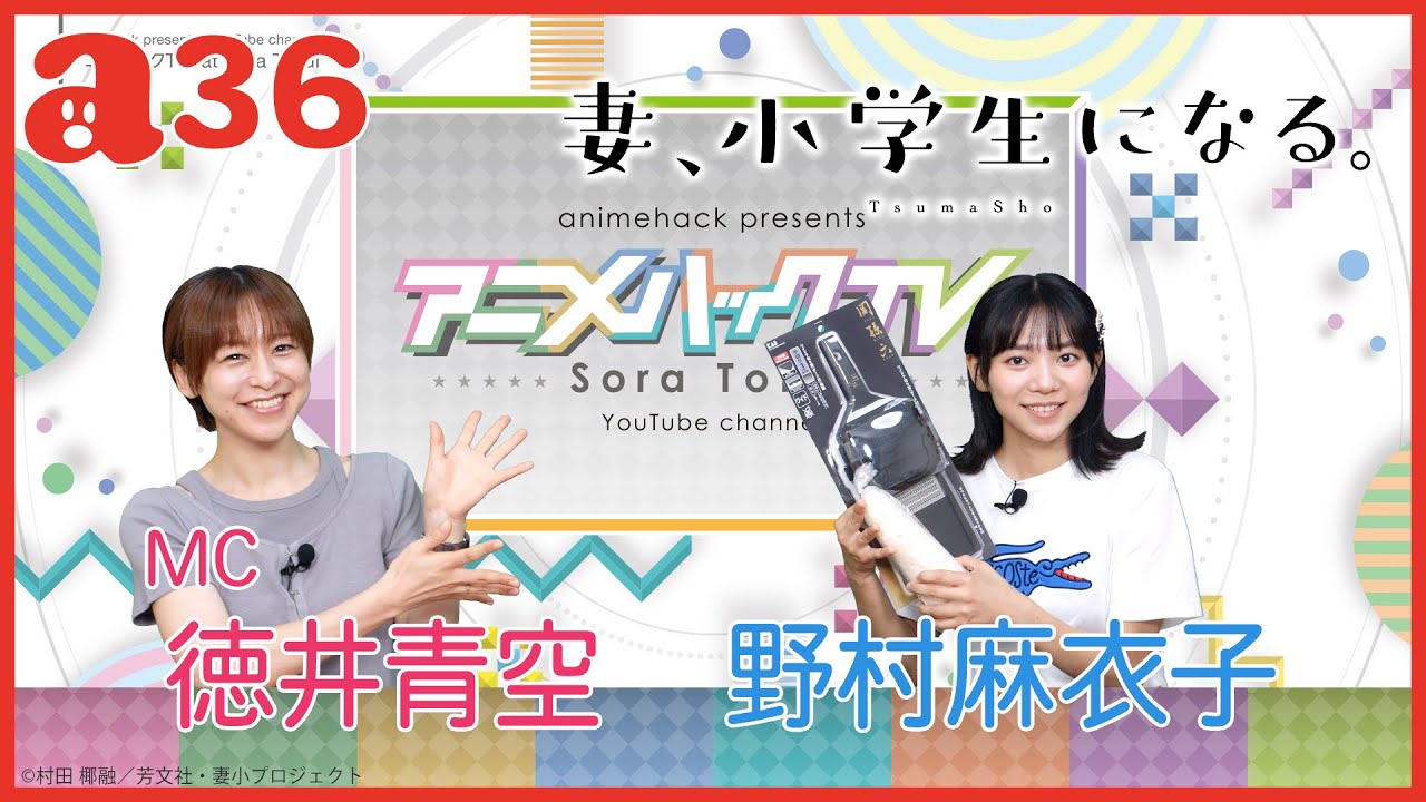 ゲスト野村麻衣子さん「妻、小学生になる。」特集! 徳井青空のアニメハックTV #36