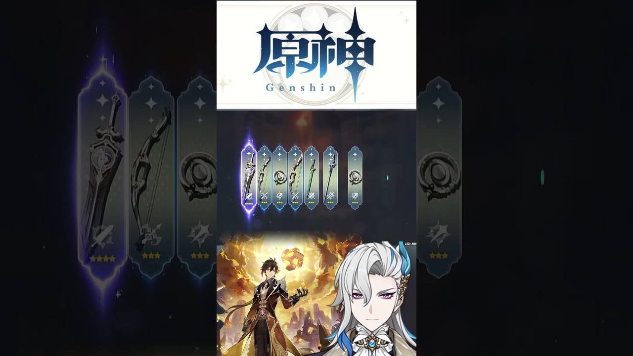 原神ガチャ動画。鍾離とヌヴィレットのガチャに勝利を収める! #short