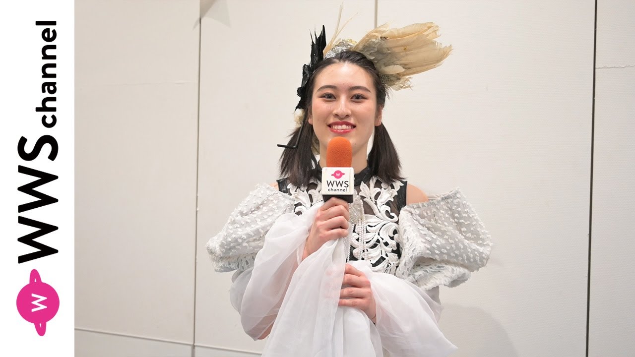 新山千春の娘・新山もあ、スタイリッシュなブラック&ホワイトのドレスで「2024 JAPAN FASHION FESTA」出演の感想を語る!