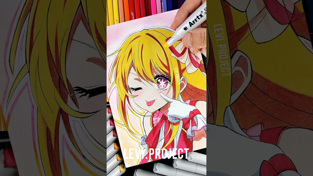 Drawing Hoshino Ruby💗| Oshi No Ko #drawinganime #shorts #oshinoko #ruby #hoshinoruby