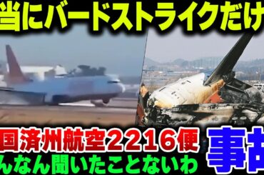 韓国・務安空港のチェジュ航空2216便事故、バードストライクが原因と発表がされたがあきらかに怪しすぎる【ゆっくり解説】