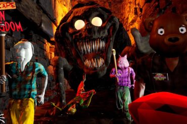 【4人実況】恐怖の遊園地から脱出するために友達を裏切るゲーム『 Escape Toon Kingdom 』