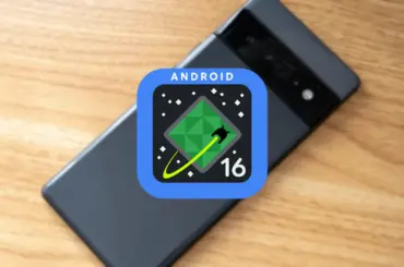 Google Pixel 6 Pro と Android 16 のロゴ