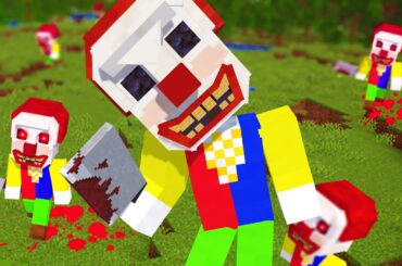 恐怖のピエロしかいないサバイバルで生き残れるか！？【マインクラフト】