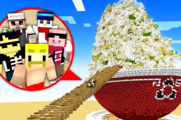 ニンニクヤサイマシマシ巨大ラーメン登頂するまで終われません！【マイクラ】
