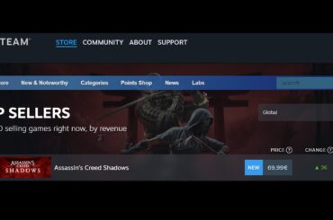 「アサシン クリード シャドウズ」がSteamの全世界売上にてトップにランクイン - GAME Watch