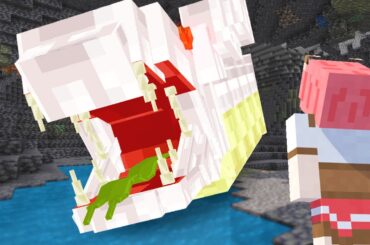 みんなが食べられちゃう！！底なし沼の先に“巨大人喰いヘビ”がいた【マインクラフト】