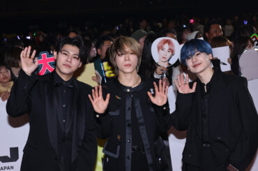 BE:FIRST・SOTA、MANATO、LEO『MTV VMAJ』レッドカーペットに！歓声に応えながら4