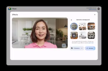 Google Meet のカスタム背景と AI 生成背景のアップグレートが展開