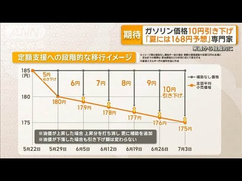 ガソリン価格10円引き下げ 専門家「夏には168円予想」【もっと知りたい!】【グッド!モーニング】(2025年5月12日)