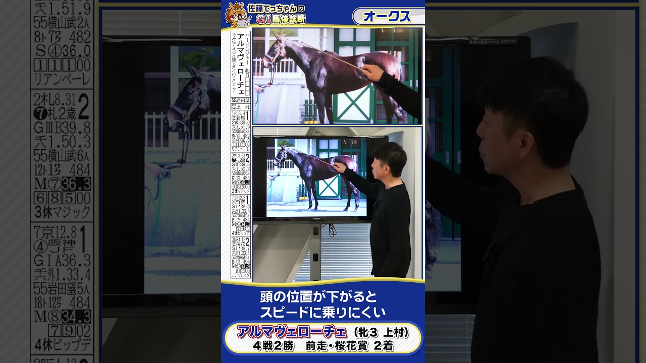 【2025年 オークス】桜花賞2着アルマヴェローチェの馬体診断 #shorts #競馬 #予想