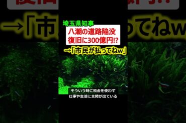 埼玉県知事「八潮陥没の復旧費300億円、市民が払ってね?w」