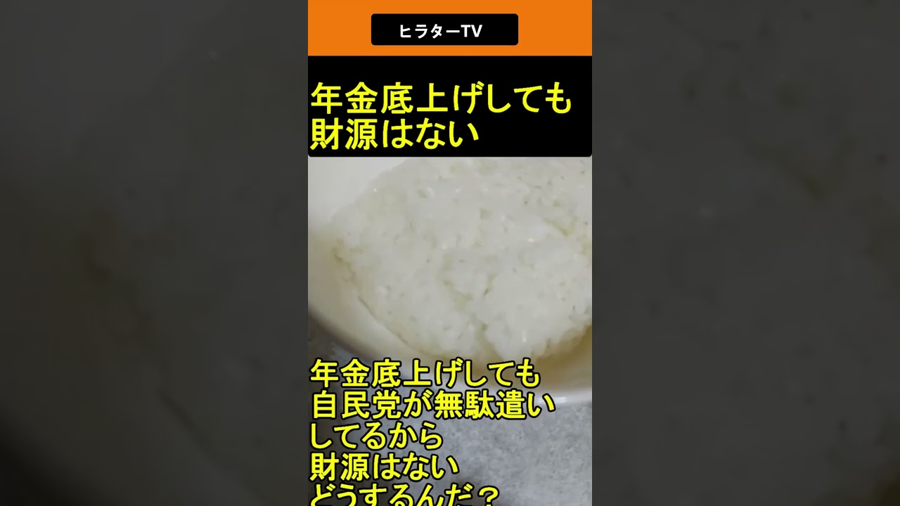 年金底上げしても財源はない 2025.06.11 ヒラターTVショート #shorts