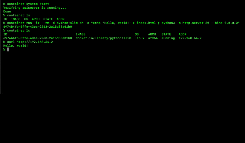 Apple、macOS上でLinuxコンテナを直接実行できる「container」をオープンソースとして公開 | gihyo.jp Apple、macOS上でLinuxコンテナを直接実行できる「container」をオープンソースとして公開 | gihyo.jp