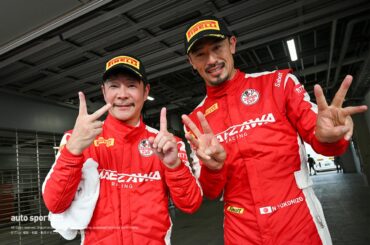 SROジャパンカップ第2ラウンドレース2はをHitotsuyama with Cornes Racingが逆転勝利。前澤友作組が白熱バトルを制し3位