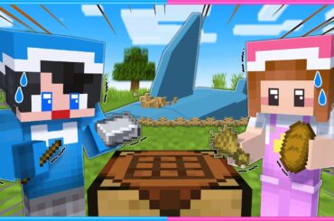 地中にサメが泳いでいる世界でサバイバル🦈😓【 マイクラ / Minecraft 】