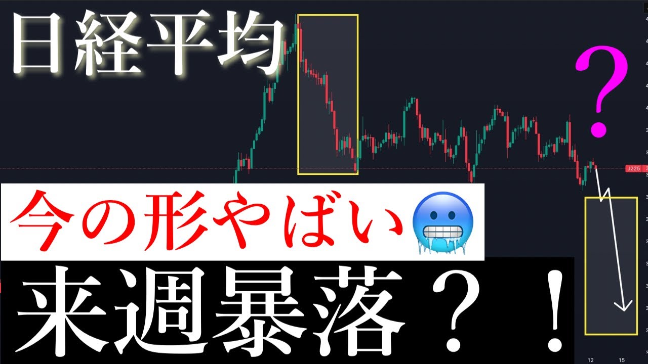 ⚠️来週暴落?今の形やばい?日経平均株価/Ni225