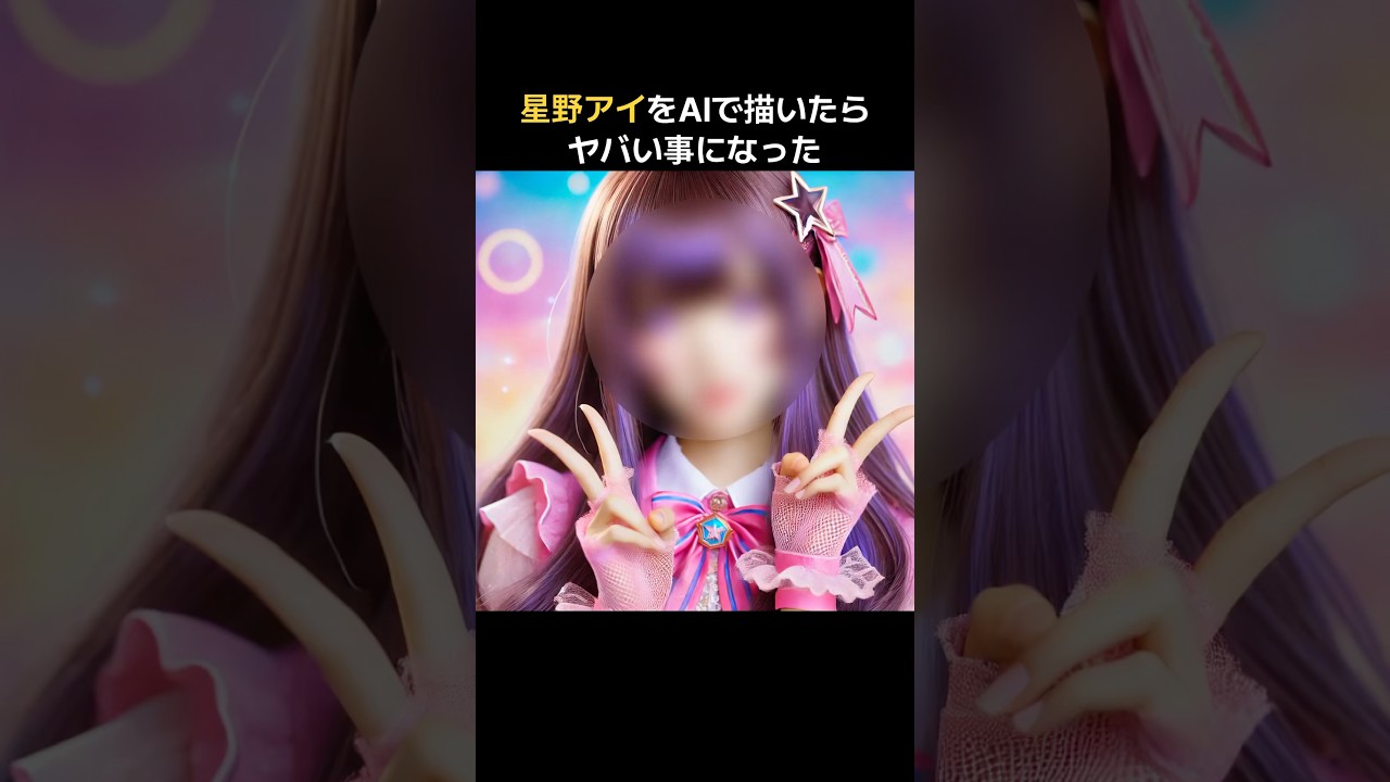 【推しの子】星野アイをAIで描いたらヤバい事になった #推しの子 #アイドル #星野アイ