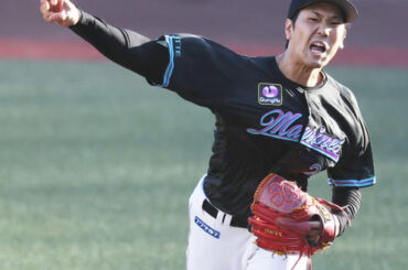 ロッテ対オリックス　ロッテ先発の石川柊（撮影・野上伸悟）