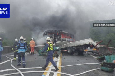 徳島道 2人死亡事故 トラックが直前に対向車線にはみ出したか - nhk.or.jp