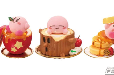 手のひらサイズ×甘いお菓子をテーマにした『星のカービィ』プライズフィギュア第1弾が再登場！ふわふわのパンケーキの上を滑るカービィなど可愛らしくて美味しそうな3種を収録！ - 電撃ホビーウェブ