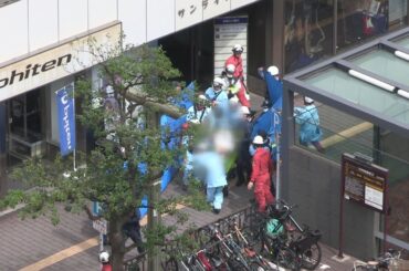 意識不明の男性作業員２人が死亡　重さ約９００キロのエレベーター巻き上げ機が落下する事故　福岡・中央区渡辺通　