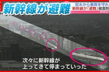 記録的大雨時に新幹線が"避難" 長野での被害教訓に高架に整列し車両守る