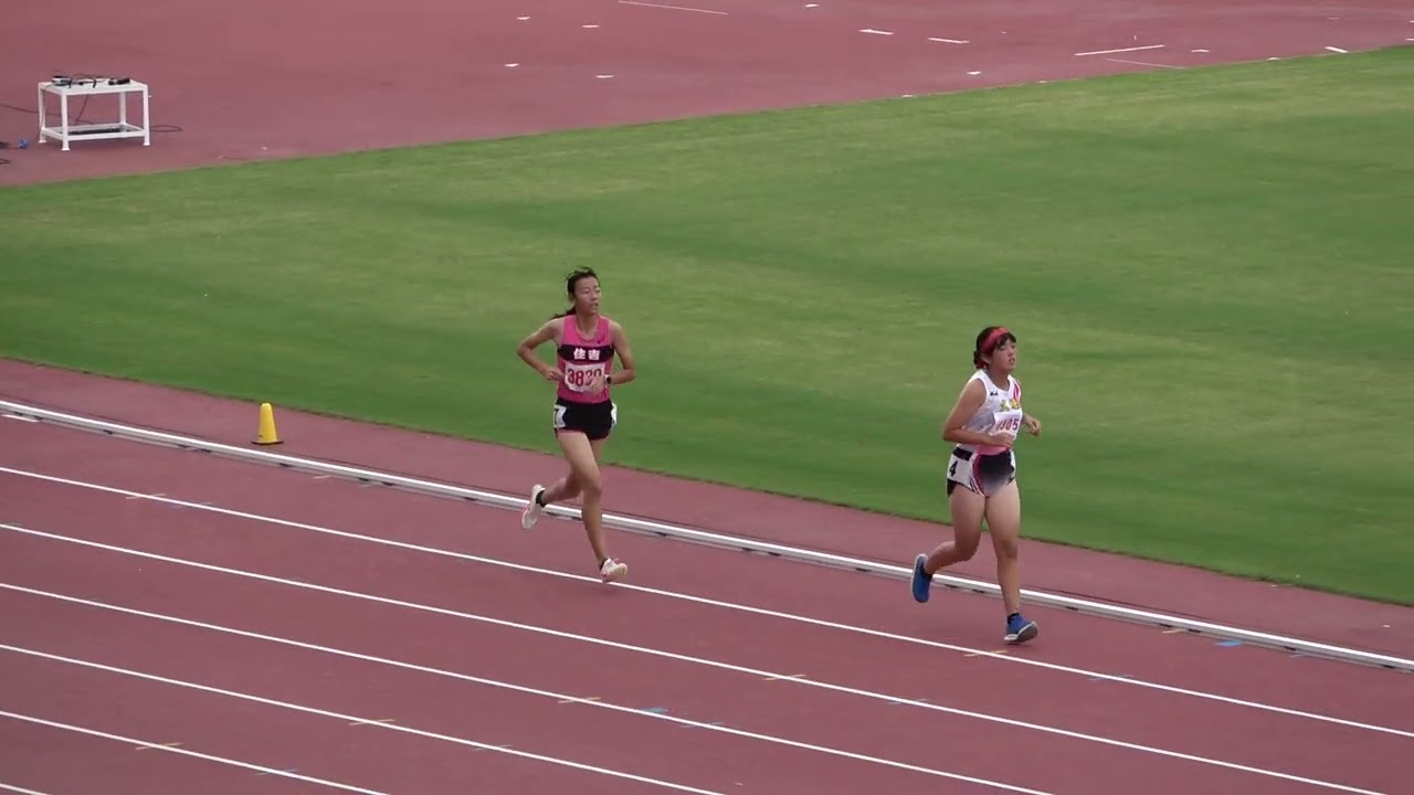 20250830160938U16宮崎県陸上大会OP女子2000m1組 藤井 麗奈(3) 住吉中 宮 崎 7:16.41