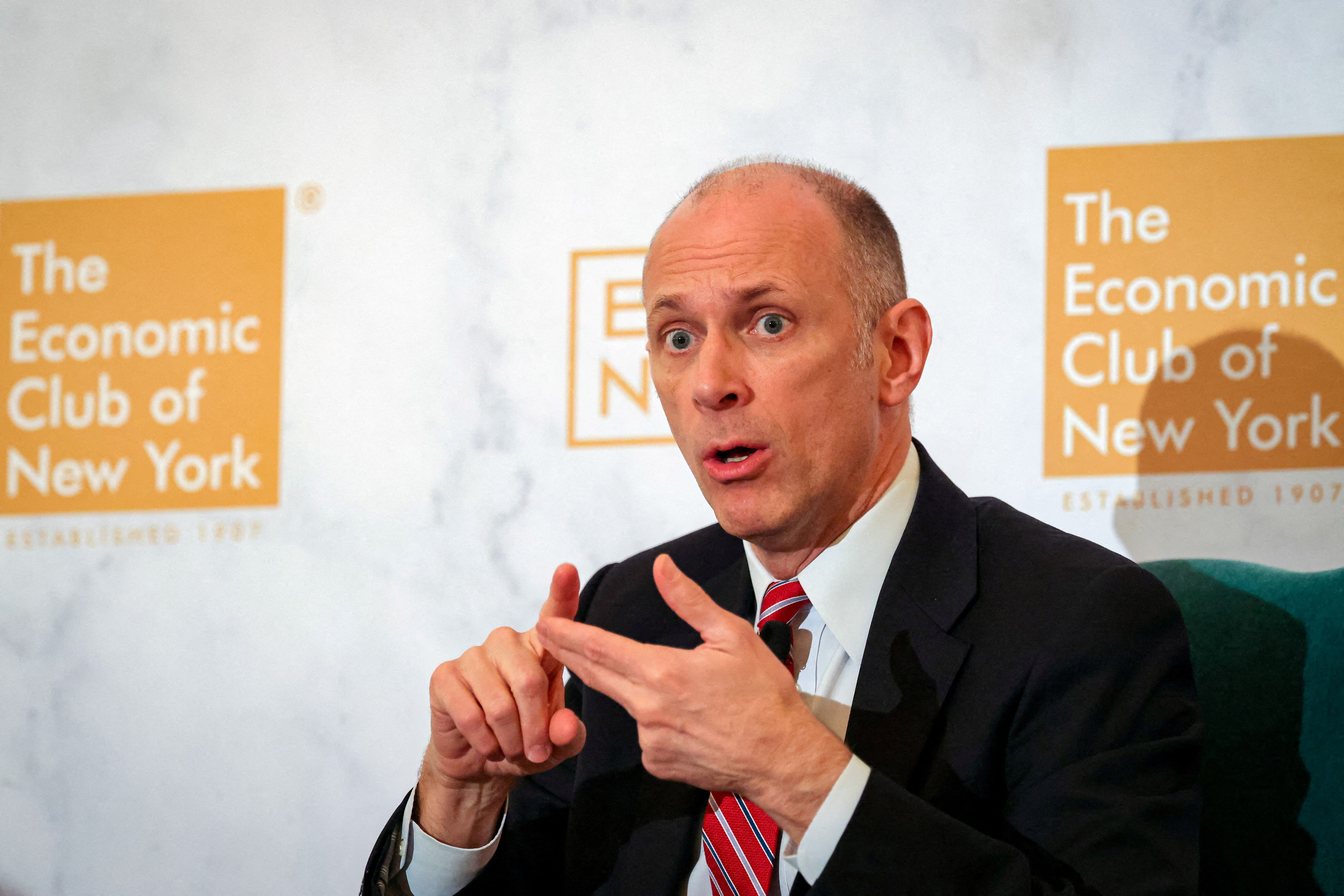 Federal Reserve Bank of Chicago President Goolsbee speaks to Economic Club of New York