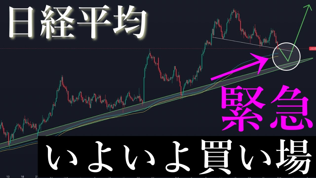 🚨緊急!買い場がきています。日経平均株価/Ni225