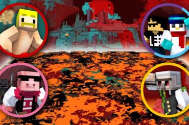 体力と手持ちが共有の『ネザー』で全員合流するまで終われません！【マイクラ】