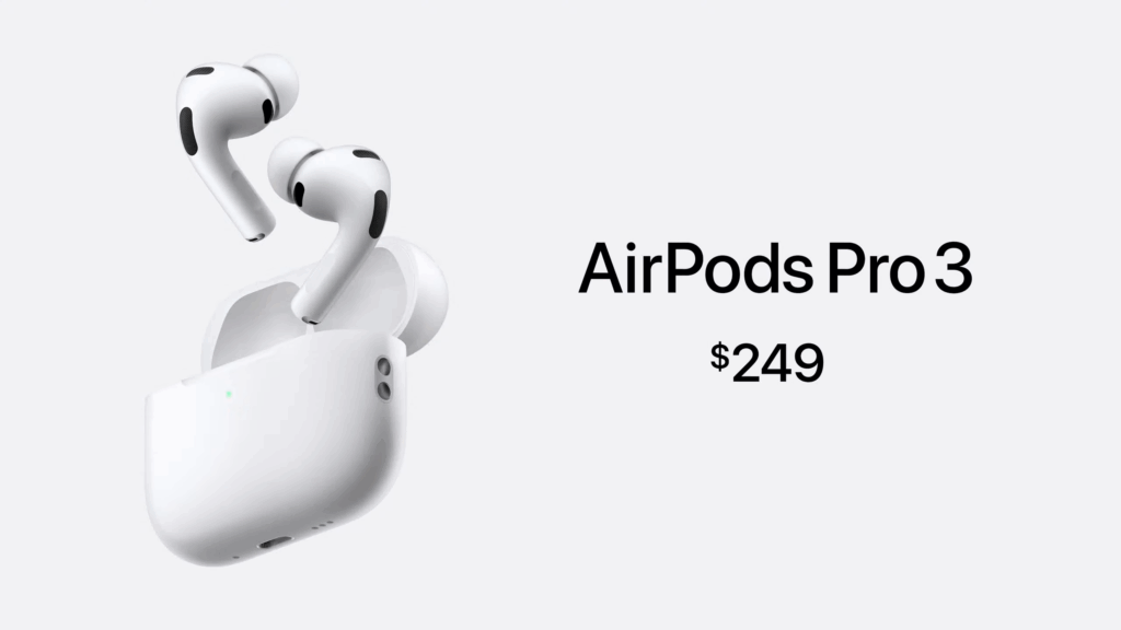 Apple、心拍センサーを搭載した「AirPods Pro 3」発表！ ノイキャン性能2倍＆「ライブ翻訳」に対応 - GAME Watch