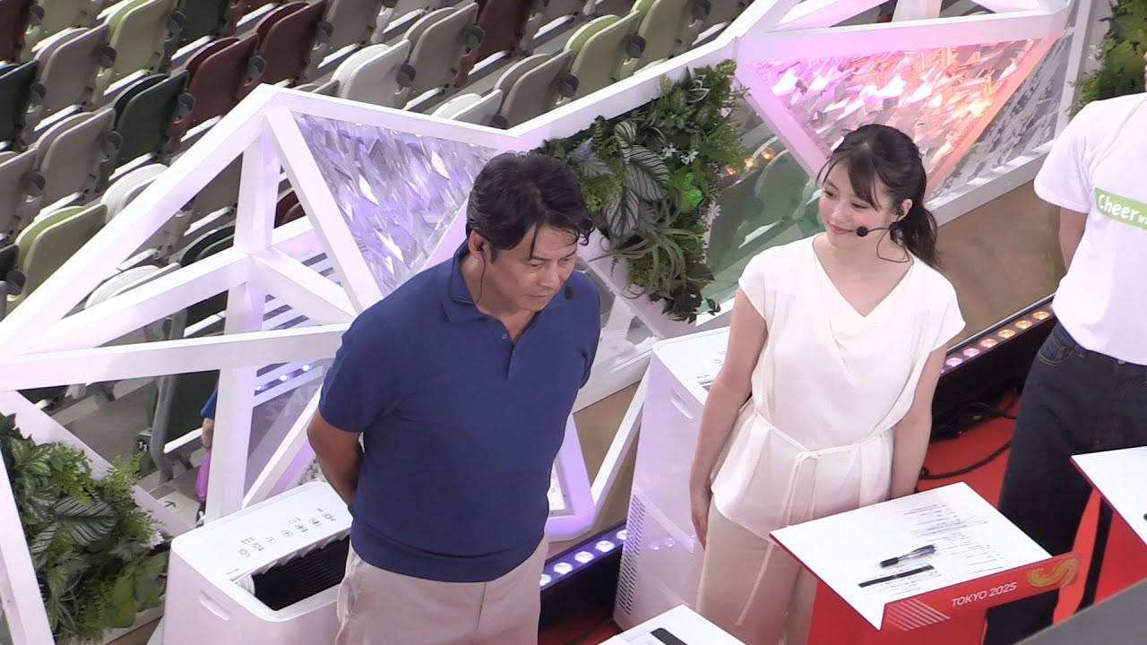 世界陸上 織田裕二がいるTBS放送席に観客殺到 2025.9 今田美桜、&TEAM・K