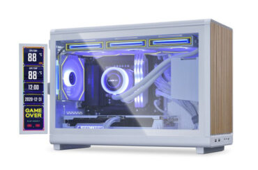 PCケースファンのマウントにも装着できる8.8型横長モニター。LIAN LIから - PC Watch