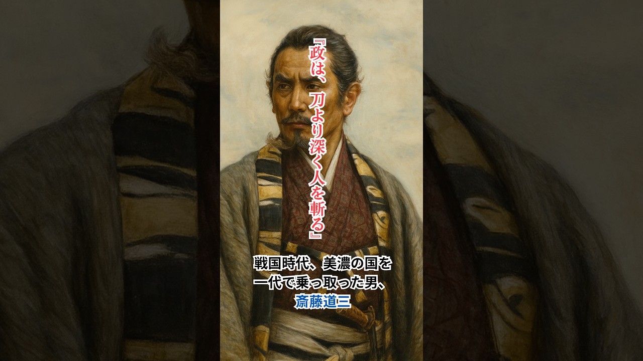 【名言とエピソード】斎藤道三〜『政は、刀より深く人を斬る』〜 #shorts #斎藤道三 #戦国時代 #戦国武将 #名言 #モチベーション #mba #リーダーシップ #ビジネス #企業家精神