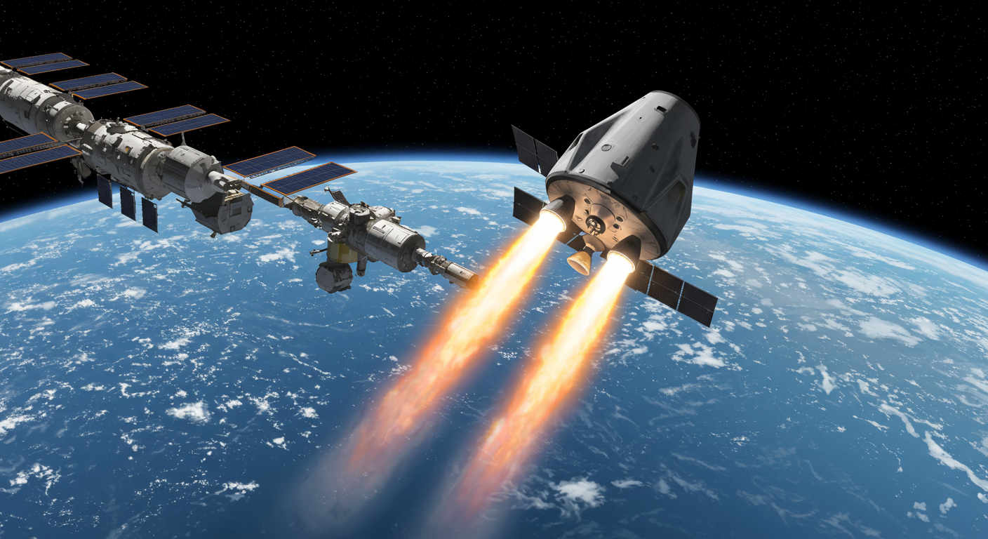 SpaceX Dragon、ISS軌道修正を初実施 – ロシア依存脱却へ重要な一歩 – イノベトピア SpaceX Dragon、ISS軌道修正を初実施 - ロシア依存脱却へ重要な一歩 - innovaTopia - (イノベトピア)