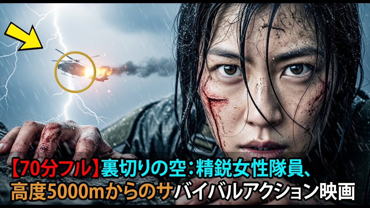 【70分フル】裏切りの空:精鋭女性隊員、高度5000mからのサバイバルアクション映画