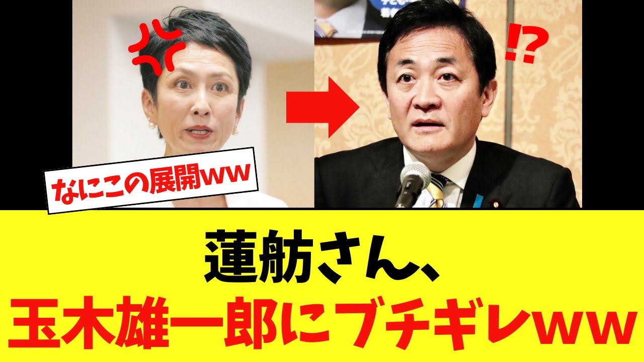 【衝撃】蓮舫さん、なんか玉木雄一郎に喧嘩を売り始めるwww