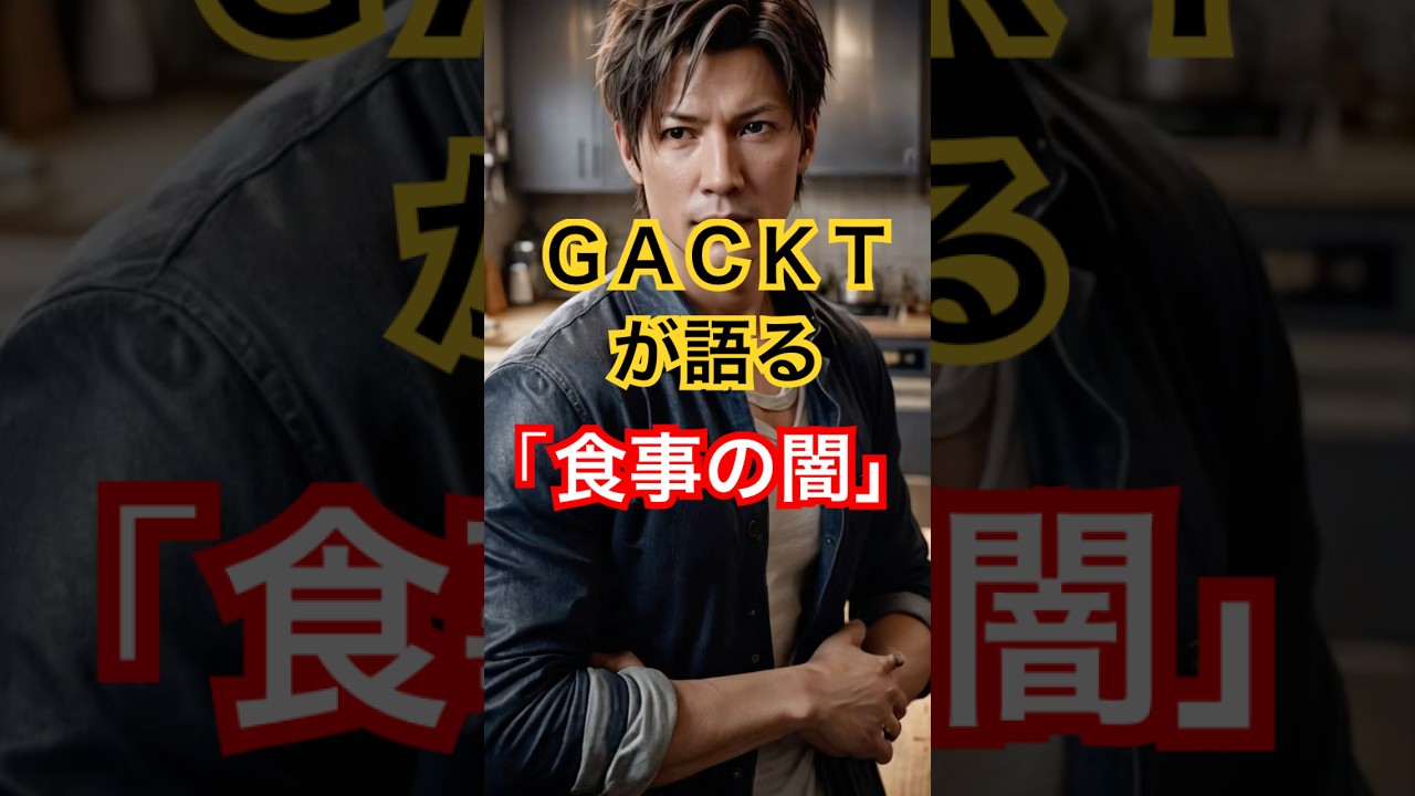 GACKT「最近おかしい人多くない?」その裏にある“食の闇”