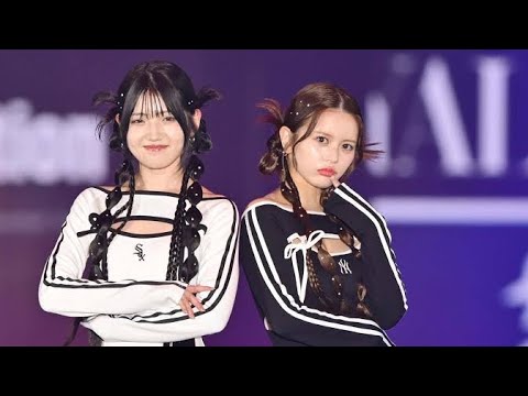 元AKB48村山彩希、奇抜ヘア×胸元開きワンピで登場 吉崎綾とペアランウェイ【ガルアワ2025AW】