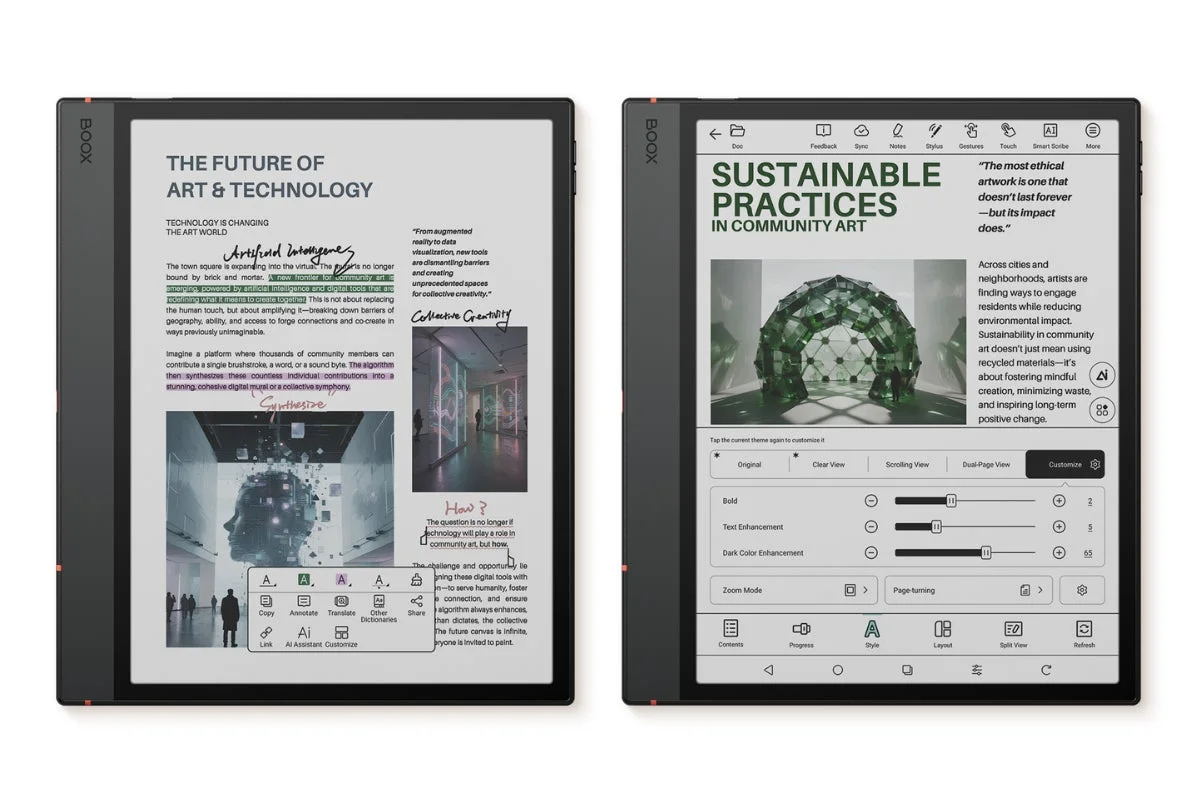 BOOX Note Air5 CのNeoReaderアプリでPDFを閲覧する画面